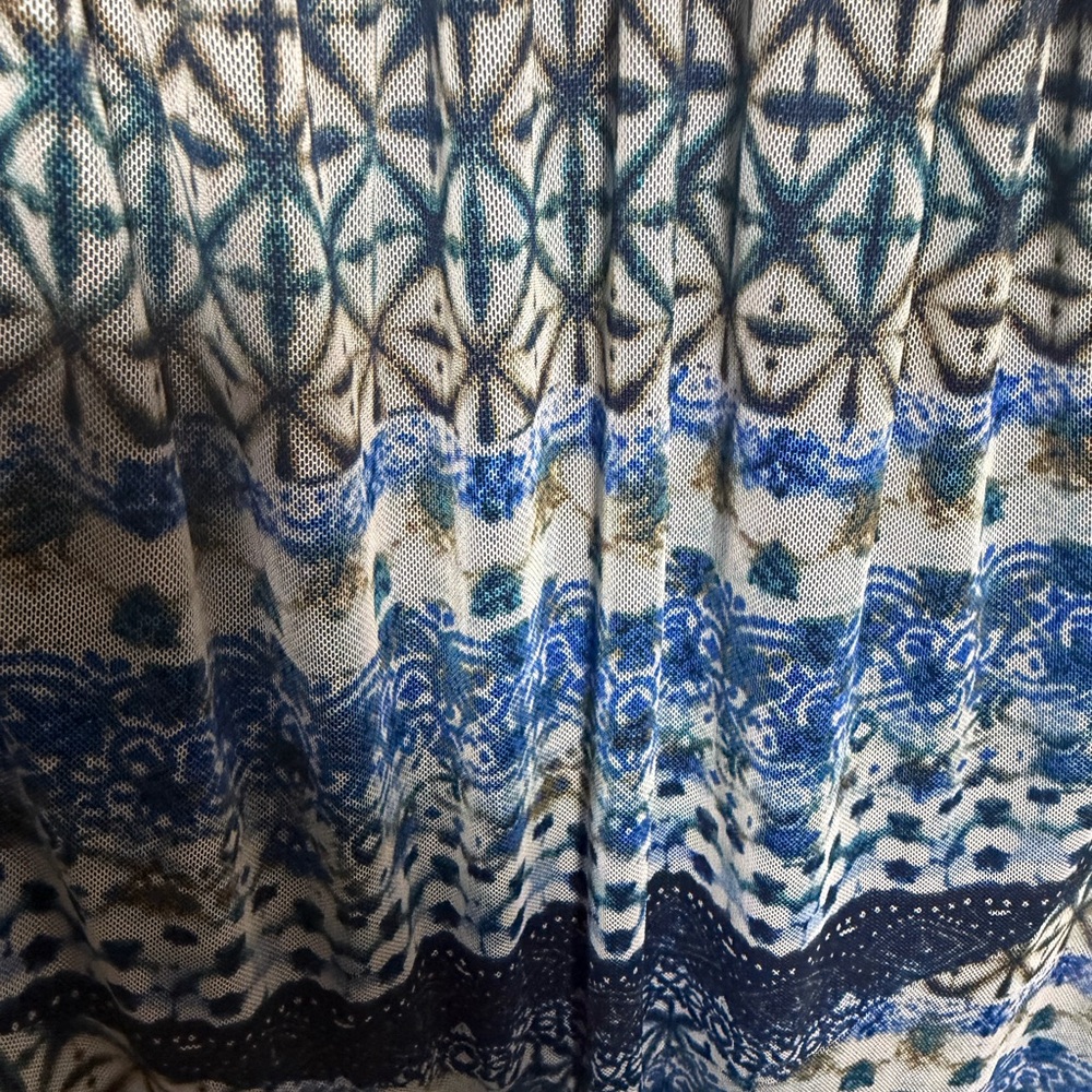 Cato Navy and Cream Patterned Maxi Dress - Picture 3 of 10